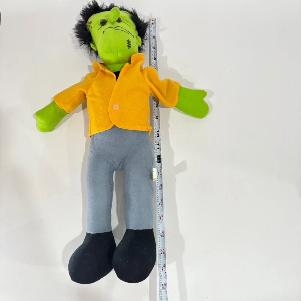 Vintage Pachinko Palace Frankenstein Plush Doll Green Monster Yellow Jacket 18